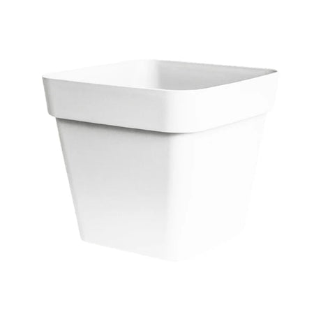 Cleo Outdoor Square Planter White w/Wheels - Frost Resistant Built - in Drainage Quality Home Decor Garden & Outdoor Living and Gifts