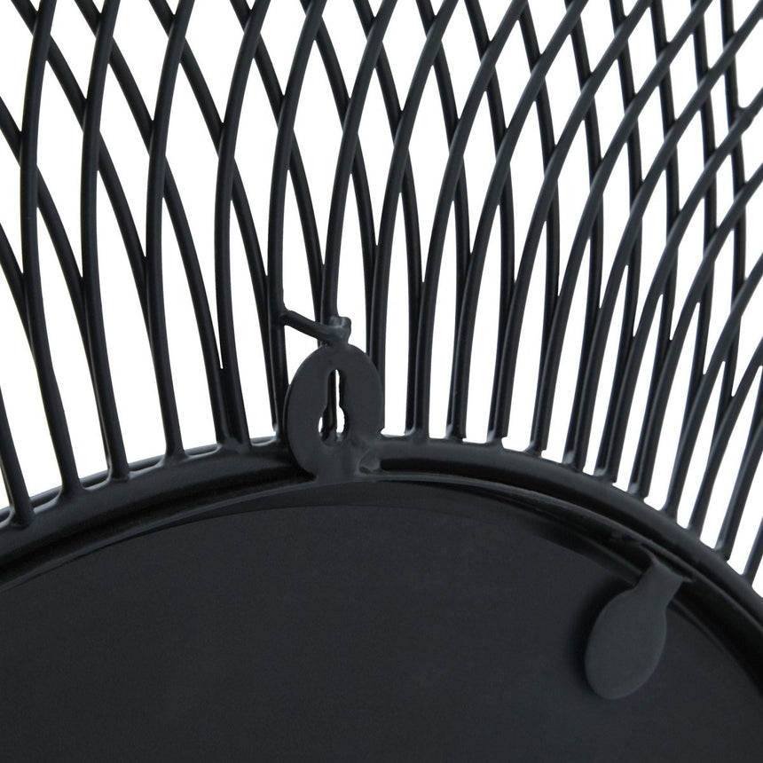 Contemporary Rio Black Round Large Wire Mirror 109cm - Wall Mirrors UK Luxury Home Decor Garden & Outdoor And Gifts