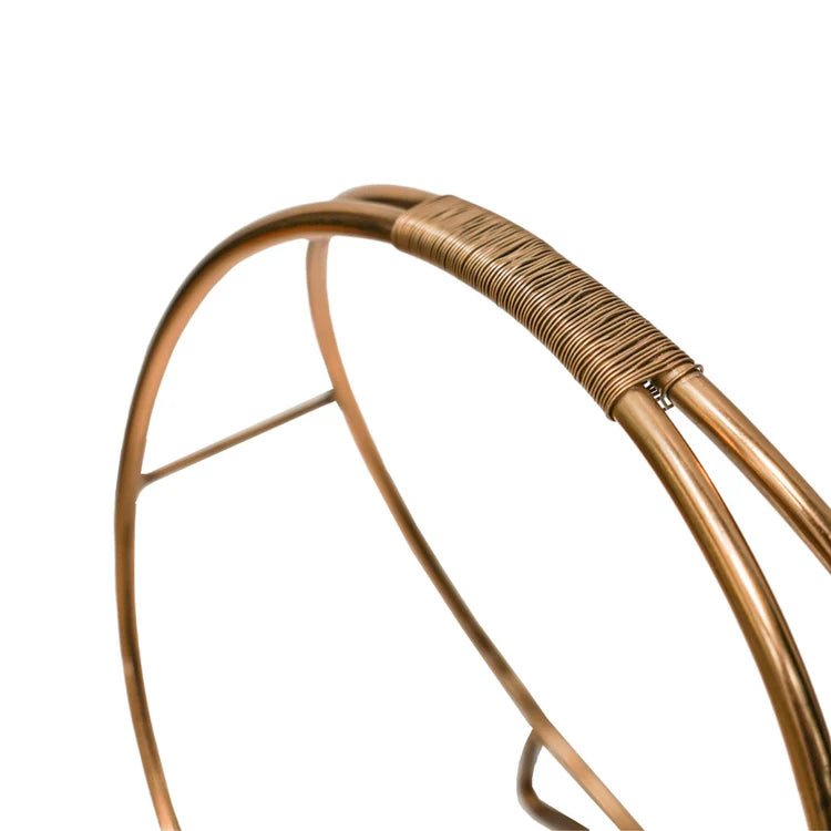 Contemporary Round Copper Log Holder 42cm Luxury Home Decor Garden & Outdoor And Gifts