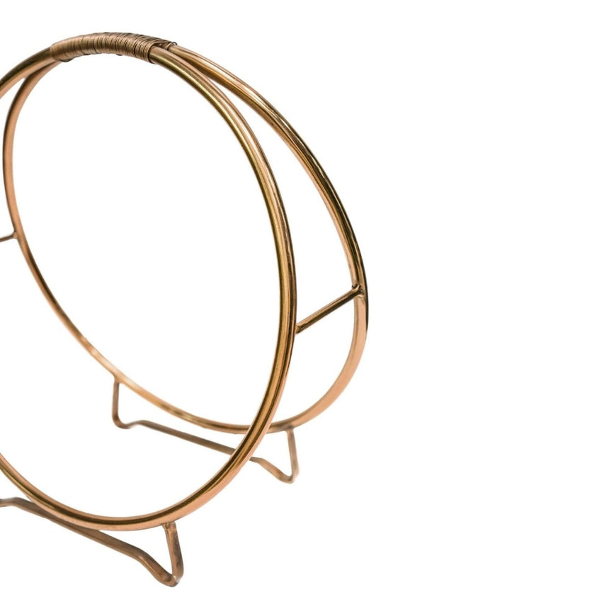 Contemporary Round Copper Log Holder 42cm Luxury Home Decor Garden & Outdoor And Gifts