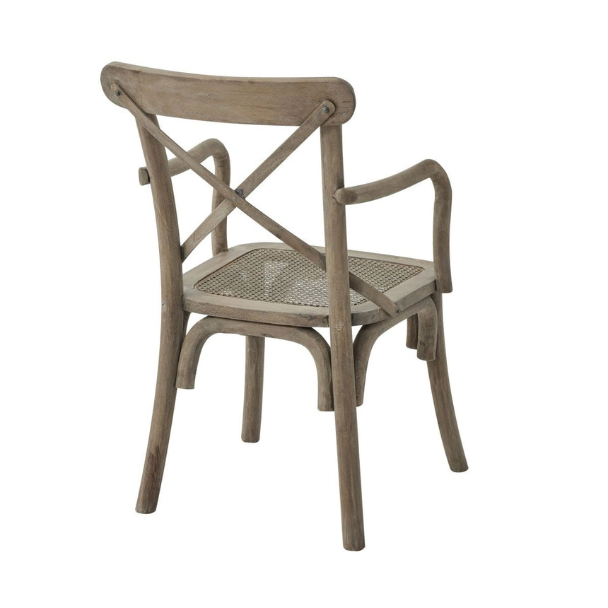 Copgrove Collection Cross Back Carver Chair With Rush Seat - Kitchen & Dining Room Chairs Luxury Home Decor Garden & Outdoor And Gifts