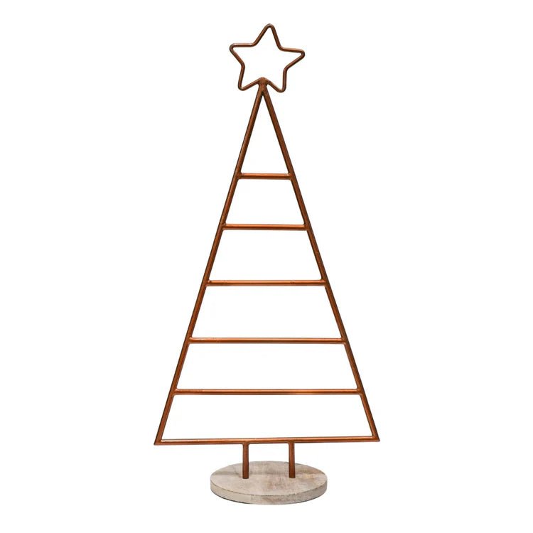 Copper Christmas Tree with Star Iron Quality Home Decor Garden & Outdoor Living and Gifts