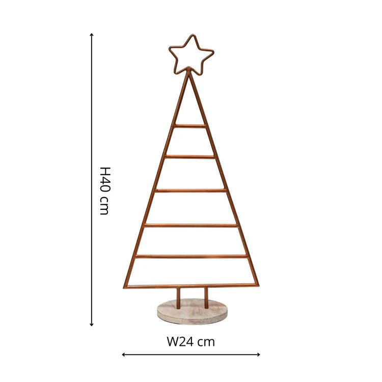 Copper Christmas Tree with Star Iron Quality Home Decor Garden & Outdoor Living and Gifts