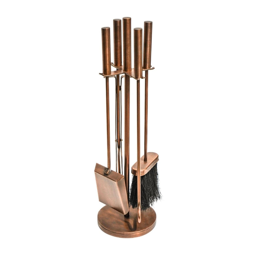 Copper Fireside Companion Set Round Luxury Home Decor Garden & Outdoor And Gifts