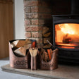 Copper Handcrafted Trio of Logs Bucket, Kinding Bucket and Matches Holder Luxury Home Decor Garden & Outdoor And Gifts