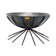 Dakota Fire Pit/Bowl Black Metal - Frost Resistant UV Stable Quality Home Decor Garden & Outdoor Living and Gifts