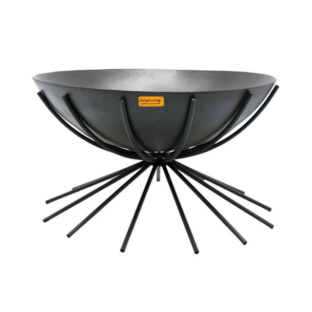 Dakota Fire Pit/Bowl Black Metal - Frost Resistant UV Stable Quality Home Decor Garden & Outdoor Living and Gifts