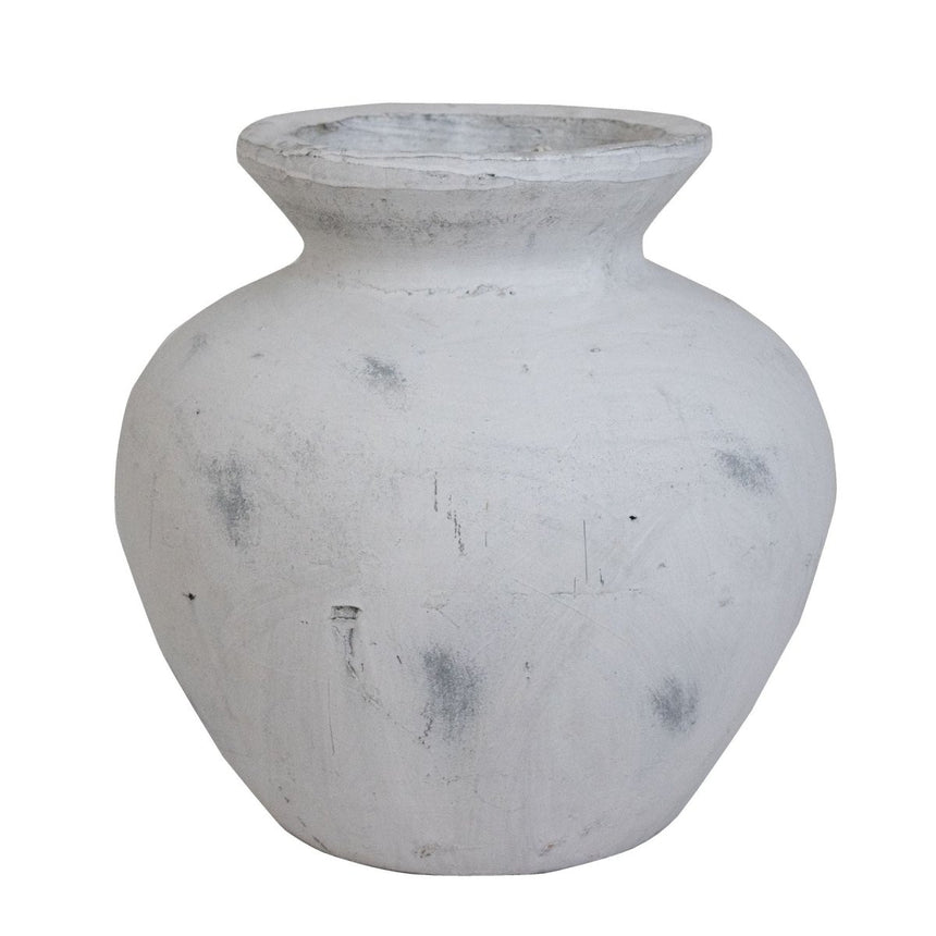Darcy Antique White Ceramic Vase - Stone Ceramic Vases UK Luxury Home Decor Garden & Outdoor And Gifts