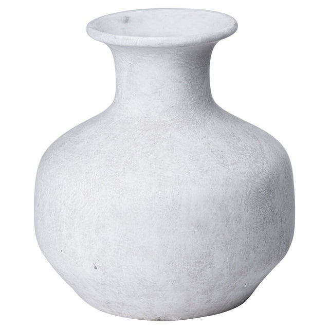 Darcy Squat Stone Finish Ceramic Vase - Stone Ceramic Vases UK Luxury Home Decor Garden & Outdoor And Gifts