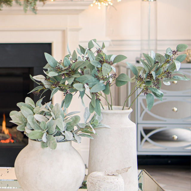 Darcy Urn Stone Finish Ceramic Vase - Stone Ceramic Vases UK Luxury Home Decor Garden & Outdoor And Gifts