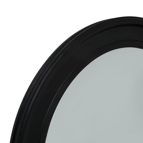 Decorative Black Wood Round Framed Mirror 90cm - Wall Mirrors UK Luxury Home Decor Garden & Outdoor And Gifts