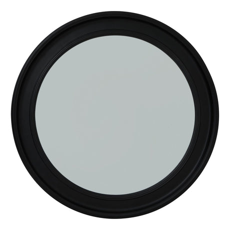 Decorative Black Wood Round Framed Mirror 90cm - Wall Mirrors UK Luxury Home Decor Garden & Outdoor And Gifts