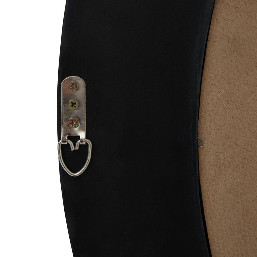 Decorative Black Wood Round Framed Mirror 90cm - Wall Mirrors UK Luxury Home Decor Garden & Outdoor And Gifts