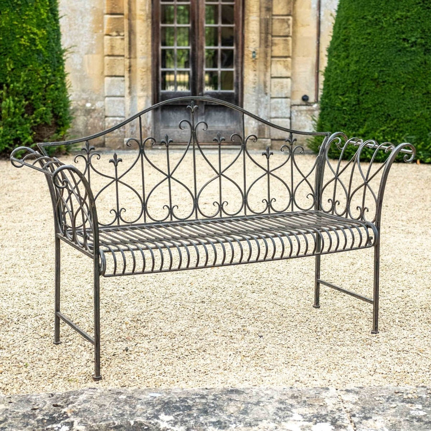 Decorative Garden Bench - Rusty Finish - Easy Home Assembly Quality Home Decor Garden & Outdoor Living and Gifts