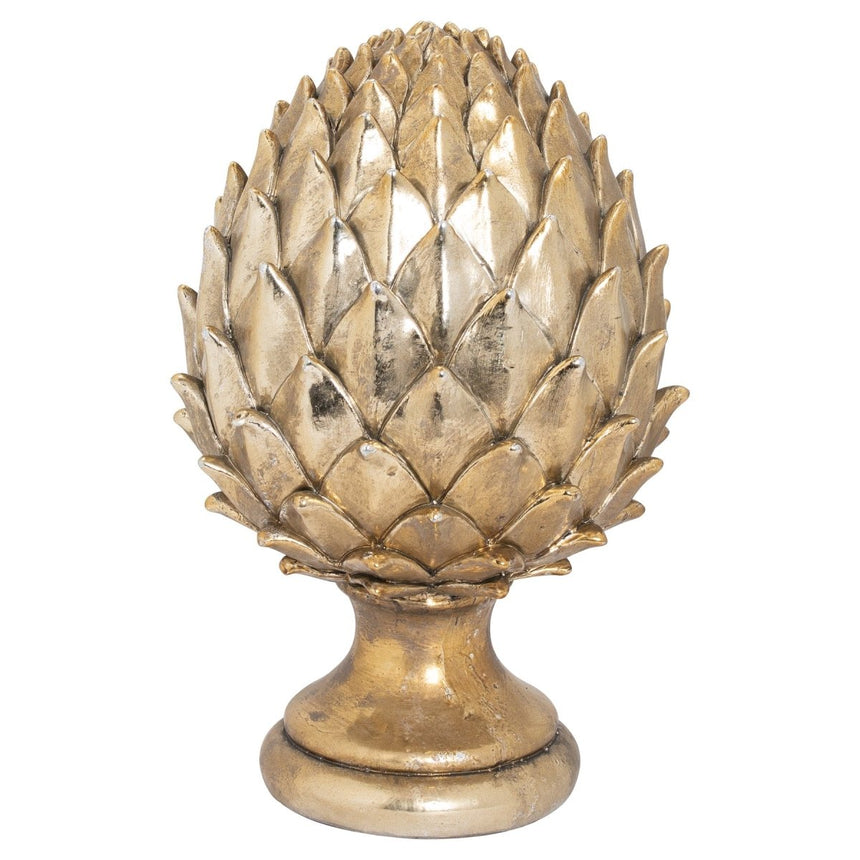 Elegant Large Gold Pinecone Finial - Decorative Ornaments UK Luxury Home Decor Garden & Outdoor And Gifts