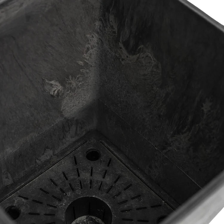 Ella Outdoor Medium Planter Black Stone Finish - Frost Resistant, Built - in Drainage Quality Home Decor Garden & Outdoor Living and Gifts