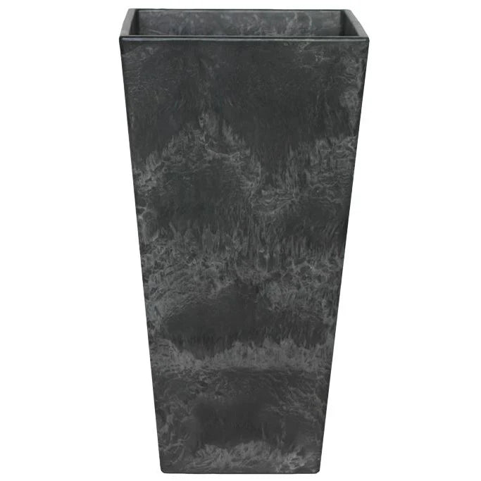 Ella Outdoor Vase/High Planter Black Stone Finish - Tall Large, UV Stable, Frost Resistant Quality Home Decor Garden & Outdoor Living and Gifts