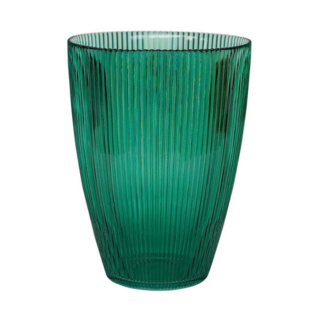 Emerald Ribbed Tall Vase H24.5Cm W18Cm Luxury Home Decor Garden & Outdoor And Gifts