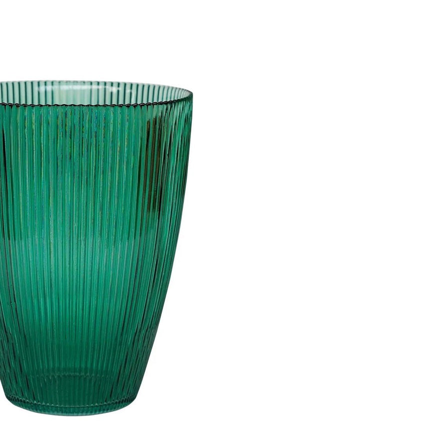 Emerald Ribbed Tall Vase H24.5Cm W18Cm Luxury Home Decor Garden & Outdoor And Gifts