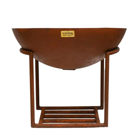 Extra Large Cast Iron Fire Pit/Bowl Rust Finish - Metal, Frost Resistant, UV Stable Quality Home Decor Garden & Outdoor Living and Gifts