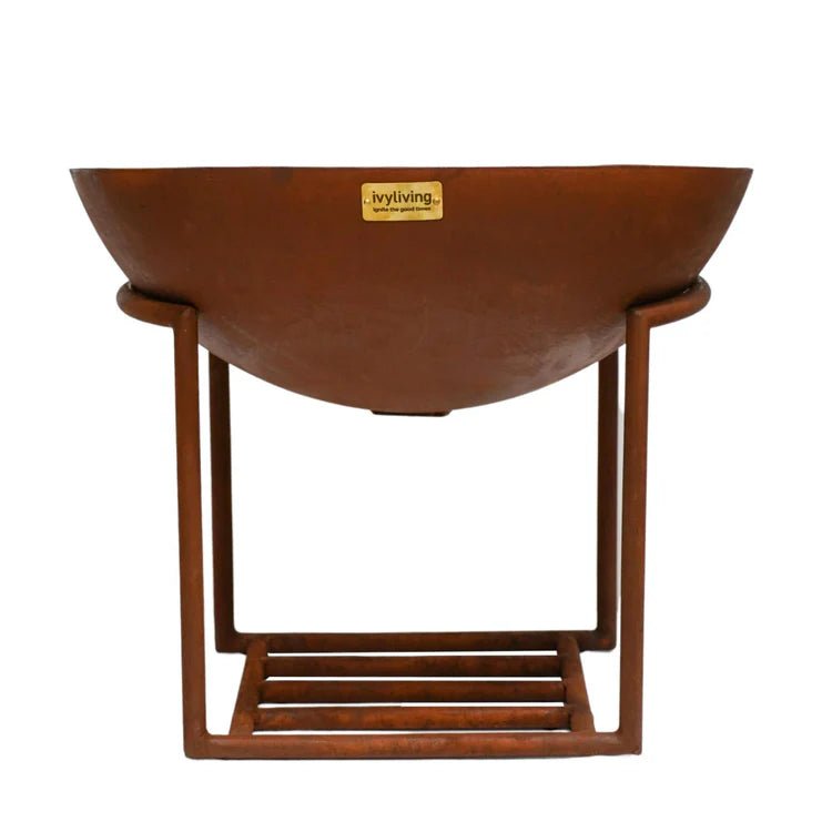 Extra Large Cast Iron Fire Pit/Bowl Rust Finish - Metal, Frost Resistant, UV Stable Quality Home Decor Garden & Outdoor Living and Gifts