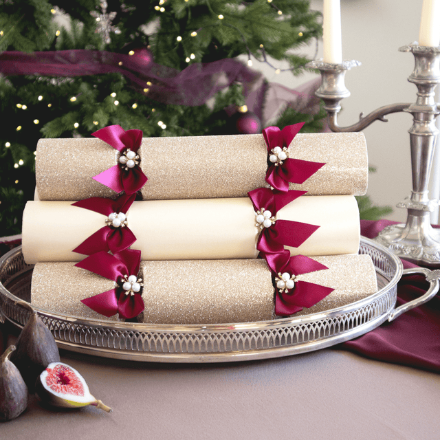 Festive Red Luxury Christmas Crackers β Handmade 13in Set of 6 | Decor Sanctuary Quality Home Decor Garden & Outdoor Living and Gifts