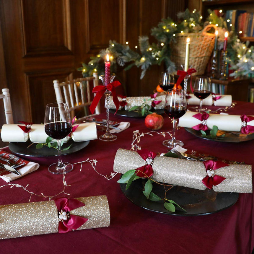 Festive Red Luxury Christmas Crackers β Handmade 13in Set of 6 | Decor Sanctuary Quality Home Decor Garden & Outdoor Living and Gifts