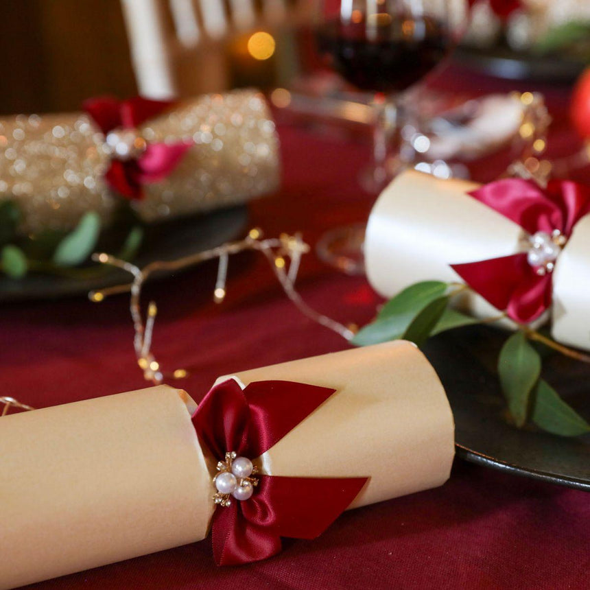 Festive Red Luxury Christmas Crackers β Handmade 13in Set of 6 | Decor Sanctuary Quality Home Decor Garden & Outdoor Living and Gifts