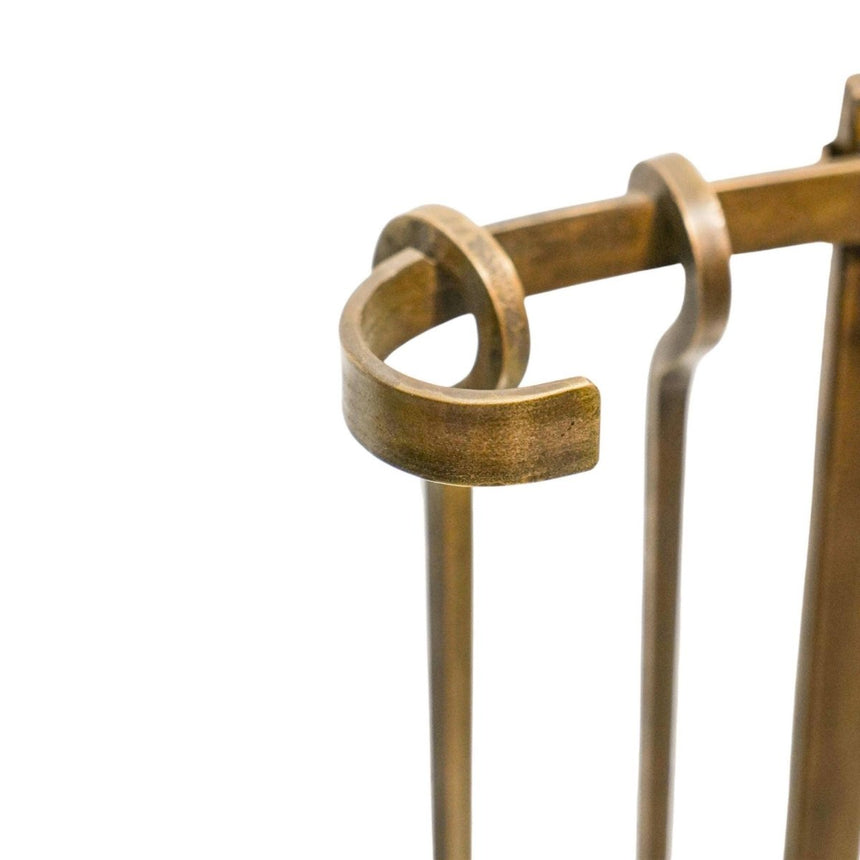 Fireside Companion Set Brass H72cm W28.5cm Luxury Home Decor Garden & Outdoor And Gifts