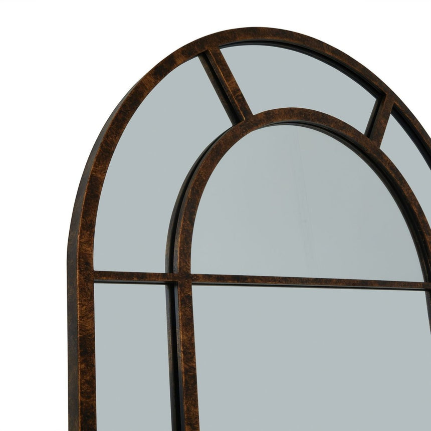 Full Length Freestanding Rust Effect Large Arched Window Mirror 200cm Tall - Freestanding Mirrors UK Luxury Home Decor Garden & Outdoor And Gifts