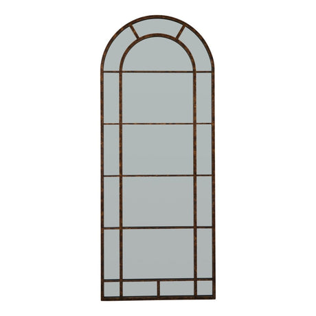 Full Length Freestanding Rust Effect Large Arched Window Mirror 200cm Tall - Freestanding Mirrors UK Luxury Home Decor Garden & Outdoor And Gifts