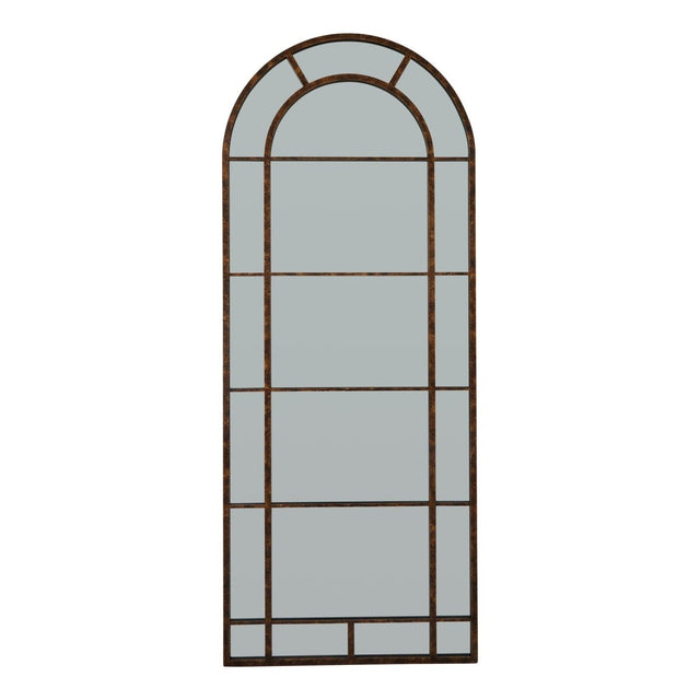 Full Length Freestanding Rust Effect Large Arched Window Mirror 200cm Tall - Freestanding Mirrors UK Luxury Home Decor Garden & Outdoor And Gifts