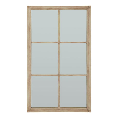 Full Length Freestanding Washed Wood Large Window Mirror 150cm Tall - Freestanding Mirrors UK Luxury Home Decor Garden & Outdoor And Gifts