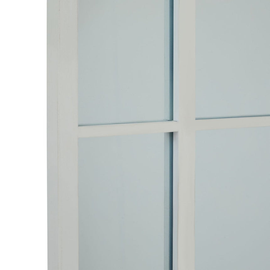 Full Length Freestanding White Large Wooden Arched Window Mirror 200cm Tall - Freestanding Mirrors UK Luxury Home Decor Garden & Outdoor And Gifts