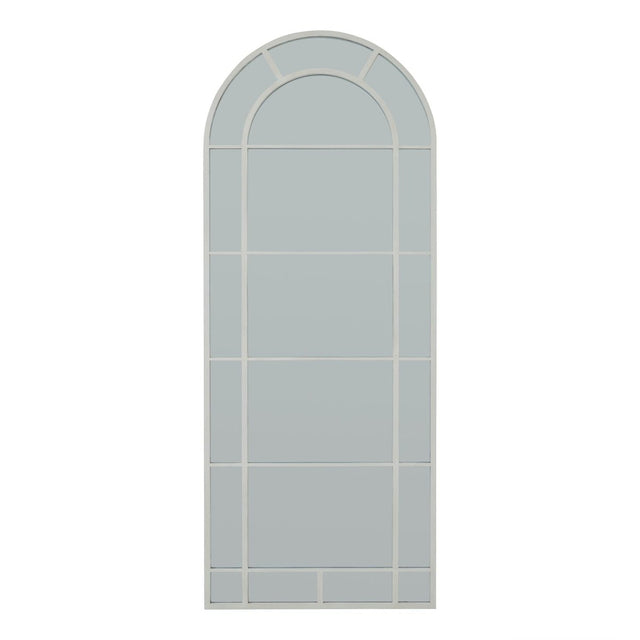 Full Length Freestanding White Large Wooden Arched Window Mirror 200cm Tall - Freestanding Mirrors UK Luxury Home Decor Garden & Outdoor And Gifts