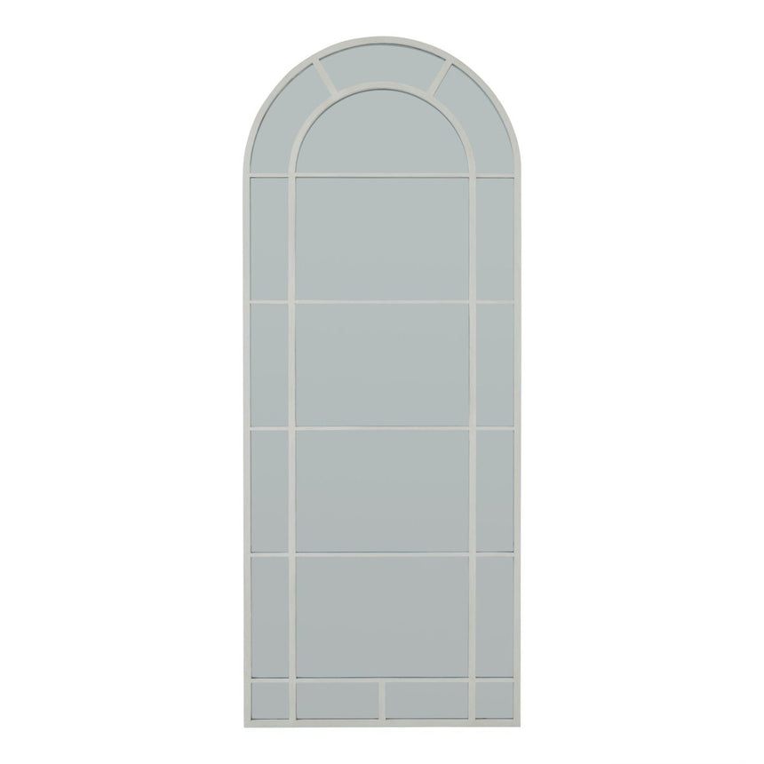 Full Length Freestanding White Large Wooden Arched Window Mirror 200cm Tall - Freestanding Mirrors UK Luxury Home Decor Garden & Outdoor And Gifts