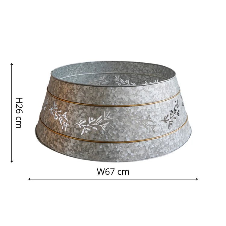 Galvanised Cut Out Mistletoe Tree Skirt Quality Home Decor Garden & Outdoor Living and Gifts