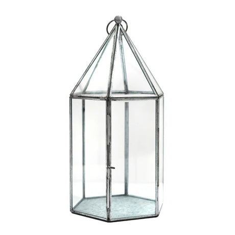 Galvanised Metal Glass House Terrarium Luxury Home Decor Garden & Outdoor And Gifts
