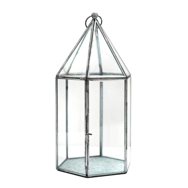 Galvanised Metal Glass House Terrarium Luxury Home Decor Garden & Outdoor And Gifts