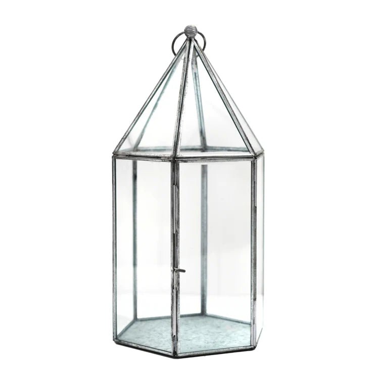 Galvanised Metal Glass House Terrarium Luxury Home Decor Garden & Outdoor And Gifts