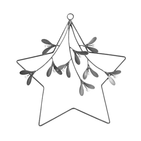 Galvanised Star Mistletoe Wreath Quality Home Decor Garden & Outdoor Living and Gifts