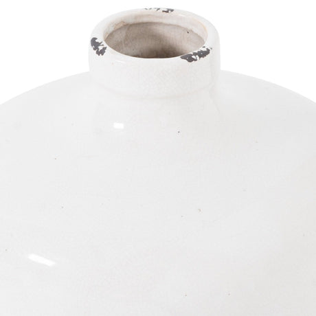 Garda Glazed Eve White Vase - Glazed Ceramic Vases UK Luxury Home Decor Garden & Outdoor And Gifts