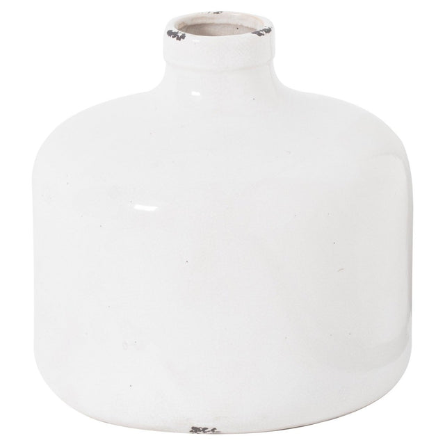 Garda Glazed Eve White Vase - Glazed Ceramic Vases UK Luxury Home Decor Garden & Outdoor And Gifts