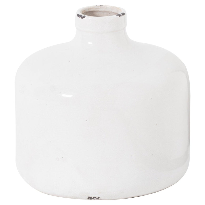 Garda Glazed Eve White Vase - Glazed Ceramic Vases UK Luxury Home Decor Garden & Outdoor And Gifts