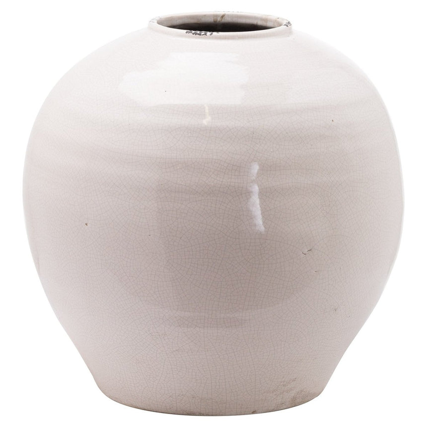 Garda Glazed Large Regola Cream Vase - Glazed Ceramic Vases UK Luxury Home Decor Garden & Outdoor And Gifts