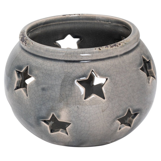 Garda Star Distressed Ceramic Glaze Candle Lantern - Candle Lanterns UK Luxury Home Decor Garden & Outdoor And Gifts