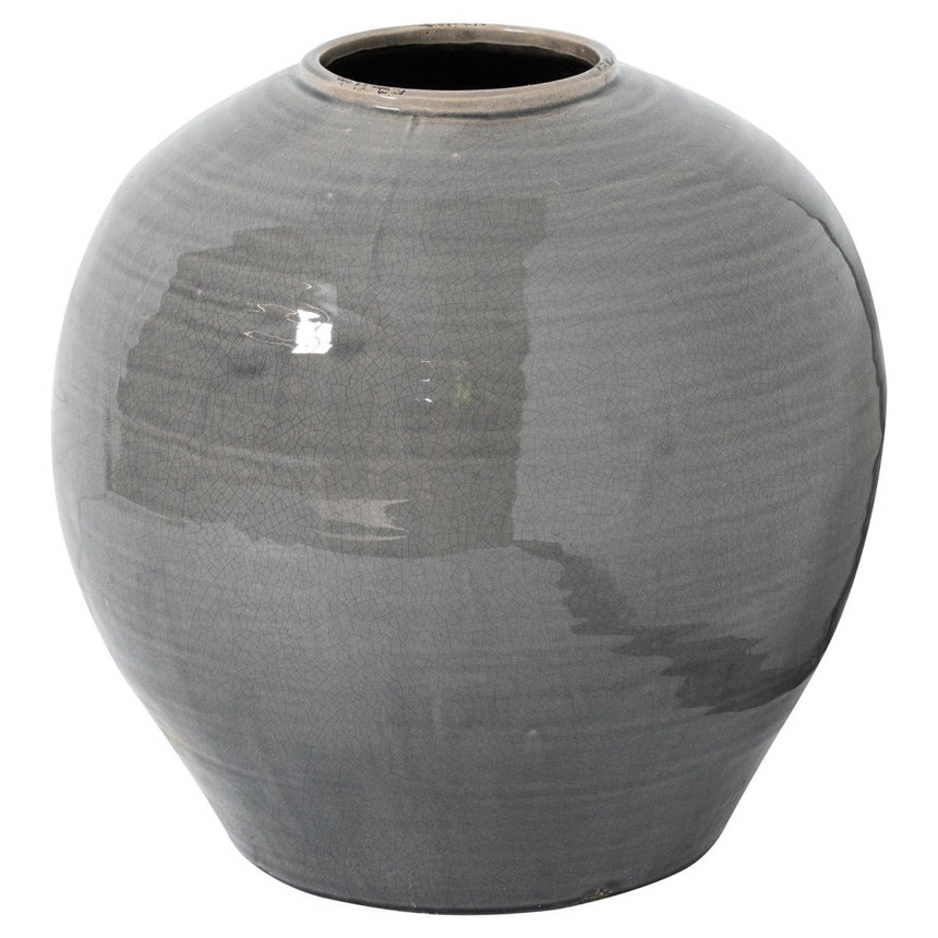 Garda Versatile Grey Glazed Regola Vase - Glazed Ceramic Vases UK Luxury Home Decor Garden & Outdoor And Gifts