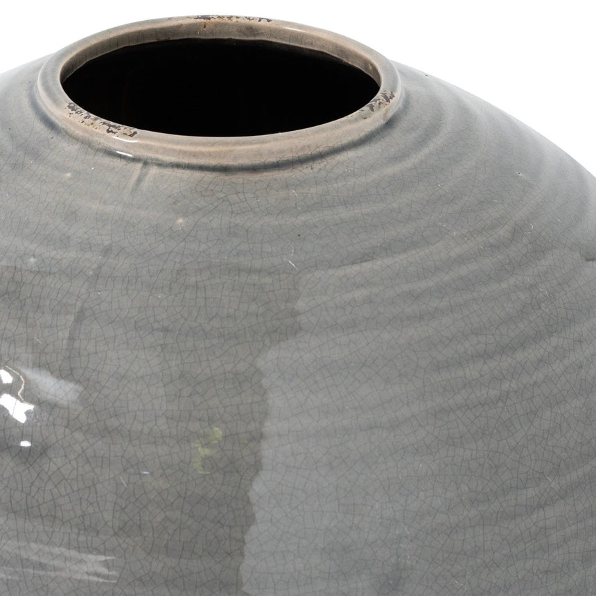 Garda Versatile Grey Glazed Regola Vase - Glazed Ceramic Vases UK Luxury Home Decor Garden & Outdoor And Gifts