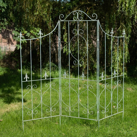 Garden Ornamental Folding Trellis or Screen - Antique Blue Quality Home Decor Garden & Outdoor Living and Gifts