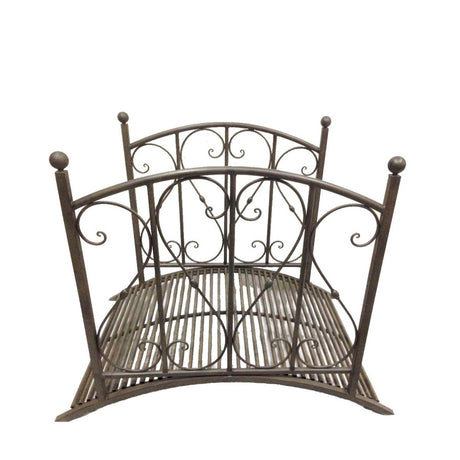 Garden Ornamental Hearts Bridge - Dark Brown Quality Home Decor Garden & Outdoor Living and Gifts